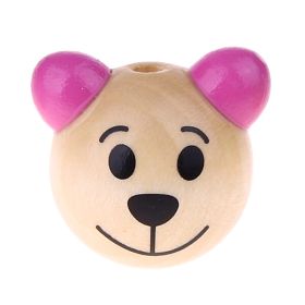 Motivperle 3D Bärchen III 'natur-pink' 149 auf Lager