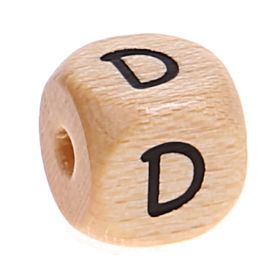 Buchstabenwürfel Holz geprägt 10 mm 'D' 0 auf Lager