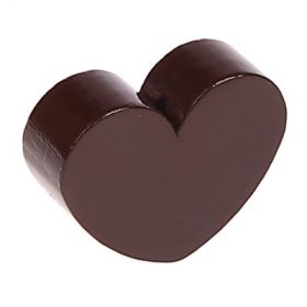 Motivperle Formperle Herz groß 'braun' 142 auf Lager