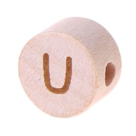 Letter beads disk laser engraving Ø 11 mm 'U' 77 in stock 