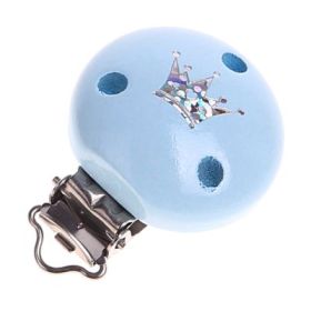 Motivclip Glitzerkrone 'babyblau' 825 auf Lager