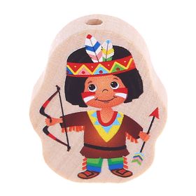 Motivperle natur Indianer • Indianerin  'Indianer bunt' 37 auf Lager