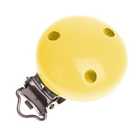 Holzclip / Schnullerclip Ø35mm 'pastellgelb' 1057 auf Lager