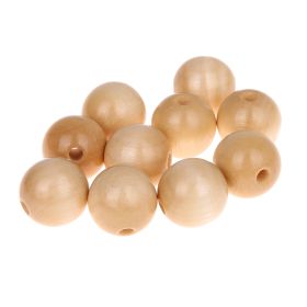Holzperlen 25mm • 5 Stück 'natur' 180 auf Lager