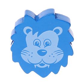 Lion motif bead 'medium blue' 51 in stock 