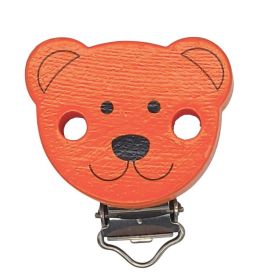 Teddy Schnullerclip Holzclip 'mandarin' 42 auf Lager