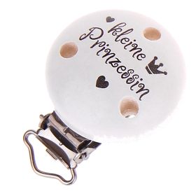 Schnullerclip kleine Prinzessin 'weiß' 9 auf Lager
