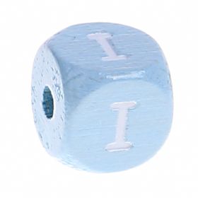 Letter beads baby blue 10x10mm 'I' 776 in stock 