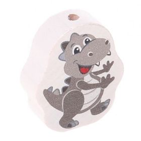Motivperle Dino 'hellgrau' 19 auf Lager