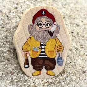 kleine Motivperle Klabautermann 'roh' 22 auf Lager