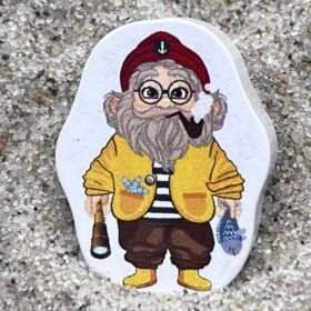 kleine Motivperle Klabautermann 'weiß' 21 auf Lager