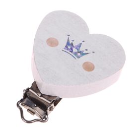 Heart clip glitter crown 'white' 354 in stock 
