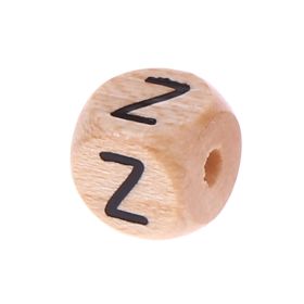 Letter beads letter cube wood embossed 10mm 'Z' 152 in stock 