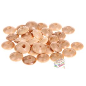 Linsen-Perlen Holzlinsen 10mm • 50 Stück 'natur' 71 auf Lager