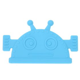 Robot teether for triangular scarf 'sky blue' 2 in stock 
