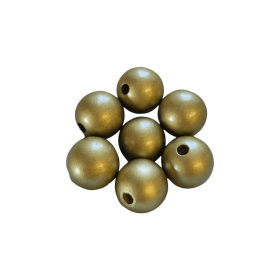 Holzperlen 15mm • 10 Stück 'gold' 83 auf Lager