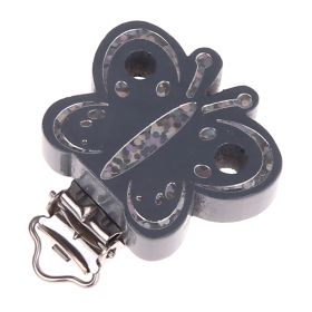 Glitter butterfly clip 'gray' 400 in stock 