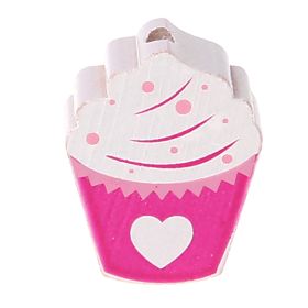 Motivperle Cupcake 'dunkelpink' 440 auf Lager
