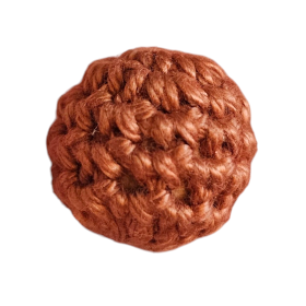 Häkelperle 16mm 'fuchsbraun' 144 auf Lager