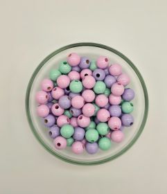 Holzperlen-Mix 10mm • 50 Stück 'Meerjungfrauen-Mix' 14 auf Lager