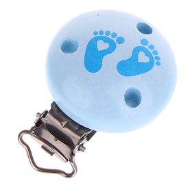 Pacifier clip baby feet 'baby blue' 20 in stock 
