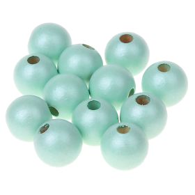 Holzperlen 12mm • 25 Stück 'mint' 187 auf Lager
