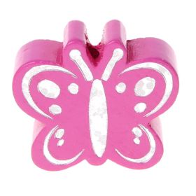 Motivperle Schmetterling Glitzer 'pink' 1457 auf Lager