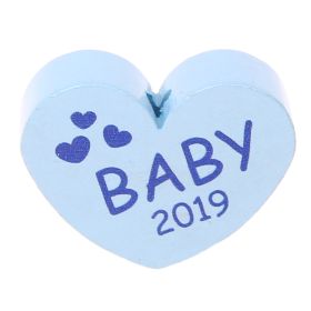 Motivperle Herz Baby 2019 'babyblau' 0 auf Lager