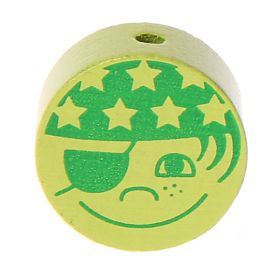 Pirate motif bead disc 'green' 858 in stock 