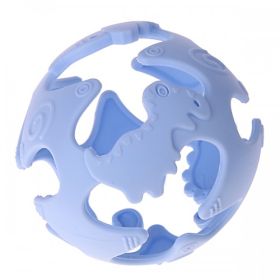 Silikonball Dinosaurier 'babyblau' 4 auf Lager