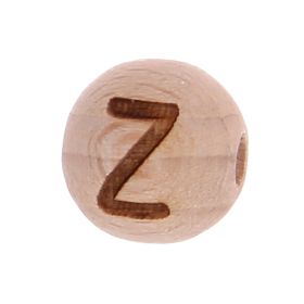 Letter beads 12mm with laser engraving - drilled horizontally 'Z' 112 in stock 