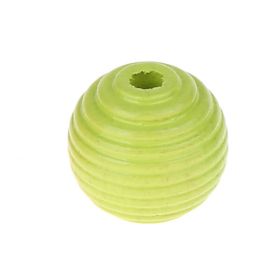 Rillenperlen 14mm • 10 Stück 'lemon' 124 auf Lager