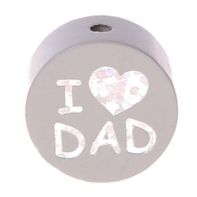 Wendemotiv-Perle I Love MOM / DAD 'hellgrau' 348 auf Lager
