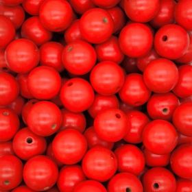 Holzperlen 25mm • 5 Stück 'rot' 102 auf Lager