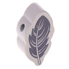 Motif bead feather 'light gray' 280 in stock 