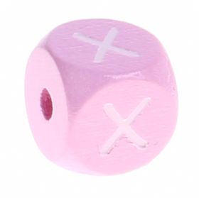 Holzbuchstaben Rosa 10 mm x 10 mm 'X' 873 auf Lager