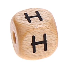 Buchstabenwürfel Holz geprägt 10 mm 'H' 113 auf Lager