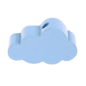 Holzperle Wolke 'babyblau' 1281 auf Lager