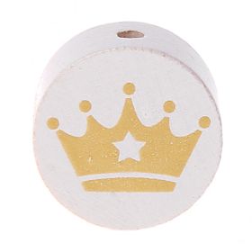 Motif bead disc crown gold 'white' 317 in stock 