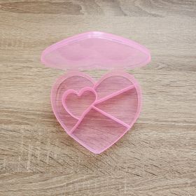 Aufbewahrungsbox für Perlen "Herz" • 5 Fächer 'pink' 64 auf Lager