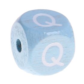 Letter beads baby blue 10x10mm 'Q' 312 in stock 