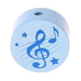 Motif bead disc clef 'baby blue-blue' 251 in stock 