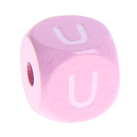 Holzbuchstaben Rosa 10 mm x 10 mm 'U' 996 auf Lager