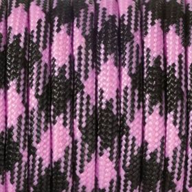 Paracord-Kordel Ø 4 mm • 1 Meter 'rosa-schwarz' 154 auf Lager