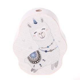 Llama motif bead 'light gray' 26 in stock 