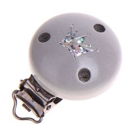 Motivclip Glitzerkrone 'hellgrau' 0 auf Lager