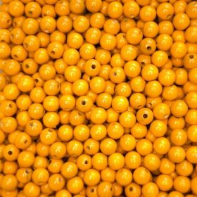 Holzperlen 12mm • 25 Stück 'maisgelb' 111 auf Lager