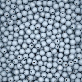 Pastel colored wooden beads 10mm - 50 pieces 'blue-grey' -1 in stock 