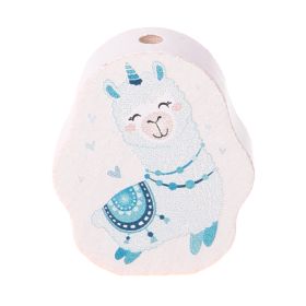Llama motif bead 'mint' 17 in stock 
