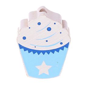 Motivperle Cupcake 'babyblau/blau' 641 auf Lager